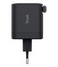 Cargador de pared trust maxo 65w/ 1xusb tipo-c/ incluye cable usb tipo-c retráctil/ 65w