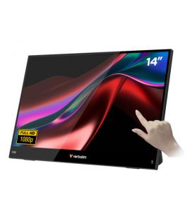 Monitor portátil táctil verbatim touch light 14'/ full hd/ multimedia/ negro
