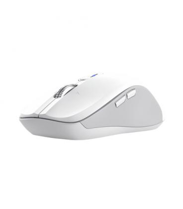Ratón ergonómico inalámbrico trust ferro/ hasta 3200 dpi/ blanco