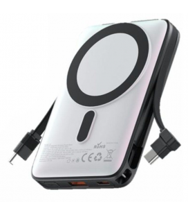 Powerbank 10000mah vention i16w0/ 22.5w/ wireless/ blanca