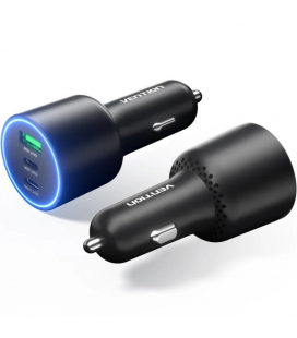 Cargador de coche vention ffpb0/ 2xusb-tipo c/ 1xusb/ 165w
