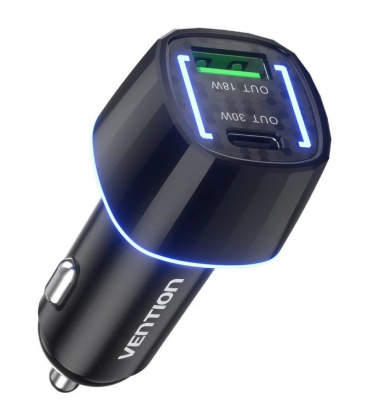 Cargador de coche vention ffrb0/ 1xusb-tipo c/ 1xusb/ 48w