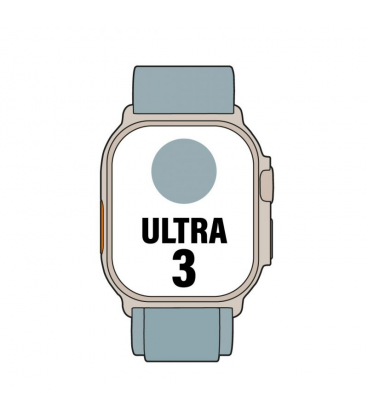 Apple watch ultra 3/ gps/ cellular/ 49mm/ caja de titanio natural/ correa loop alpine azul claro m