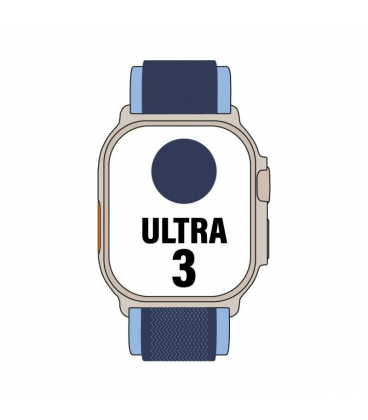 Apple watch ultra 3/ gps/ cellular/ 49mm/ caja de titanio natural/ correa loop trail azul/azul brillante s/m