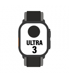 Apple watch ultra 3/ gps/ cellular/ 49mm/ caja titanio negro/ correa trail loop negra s/m