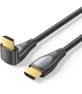 Cable hdmi 2.0 4k acodado vention alrbh/ hdmi macho - hdmi macho/ 2m/ negro
