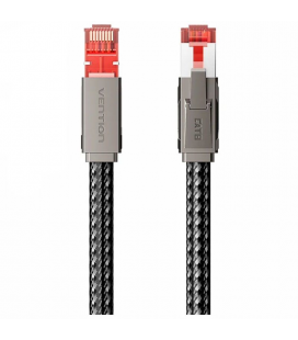 Cable de red rj45 sftp vention ikmhg cat.8/ gaming/ 1.5m/ gris