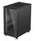 ARMARIO LANBERG RACK 19" 22U 600X1000 FLAT PACK PUERTA CRISTAL NEGRO