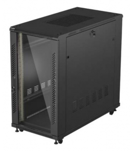ARMARIO LANBERG RACK 19" 22U 600X1200 FLAT PACK PUERTA CRISTAL NEGRO