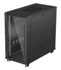 ARMARIO LANBERG RACK 19" 22U 600X1200 FLAT PACK PUERTA CRISTAL NEGRO