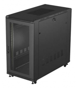 ARMARIO LANBERG RACK 19" 22U 600X1200 FLAT PACK PUERTA PERFORADA NEGRO
