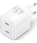 Cargador de pared gan vention fefw0-eu/ 2xusb tipo-c/ 45w