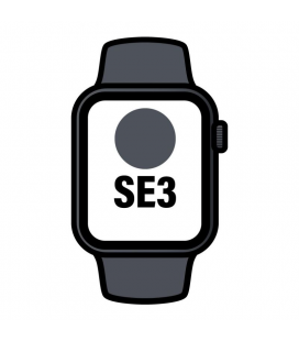 Apple watch se3/ gps/ 44mm/ caja de aluminio medianoche/ correa deportiva negra s/m