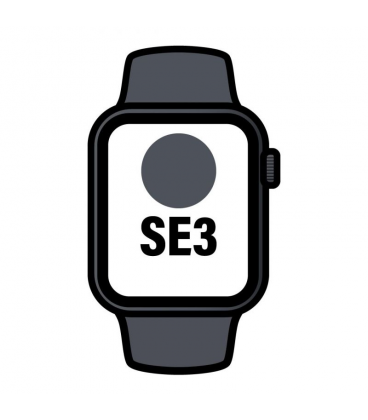 Apple watch se3/ gps/ 44mm/ caja de aluminio medianoche/ correa deportiva negra s/m