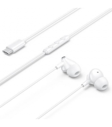 Auriculares intrauditivos vention echo lite usb-c in-ear/ con micrófono/ usb tipo-c/ blancos
