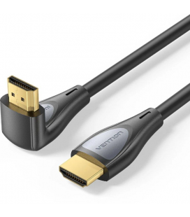 Cable hdmi 2.0 4k acodado vention alqbf/ hdmi macho - hdmi macho/ 1m/ negro