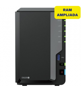 Nas synology diskstation ds225+/ 2 bahías 3.5'- 2.5'/ 6gb ddr4/ formato torre