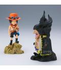 Figura banpresto one piece world collectable figure log stories portgas d.ace vs marshall d.teach 8cm