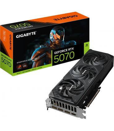 Tarjeta Gráfica Gigabyte GeForce RTX 5070 WINDFORCE OC SFF 12GB GDDR7 Reflex 2 RTX AI DLSS4