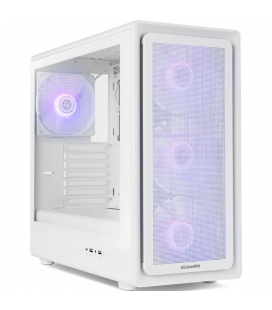 Caja gaming semitorre nox hummer aero/ blanco