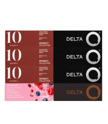 Cápsula delta combo qualidus + frutos silvestres & espumante del para cafeteras delta/ caja de 40