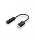 ADAPTADOR COOL TIPO C A JACK DIGITAL NEGRO