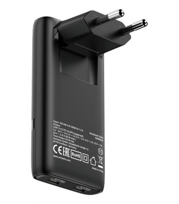 Cargador de pared gan verbatim fold 'n' go/ 2xusb tipo-c/ 65w
