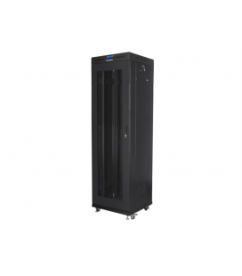 ARMARIO LANBERG RACK 19" 42U 600X600 FLAT PACK V2 PUERTA MESH CON LCD NEGRO