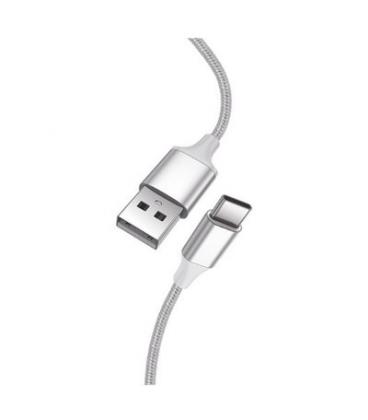 CABLE COOL USB-C A USB 1.2M NYLON WHITE
