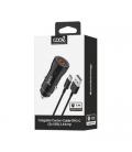 CARGADOR COOL COCHE DUAL USB 20W NEGRO CABLE
