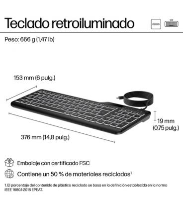 Teclado hp 400 negro