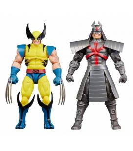 Pack 2 figuras hasbro marvel legends gamerverse wolverine vs silver samurai