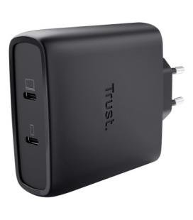 Cargador de pared gan trust maxo 100w/ 2xusb tipo-c/incluye cable usb tipo-c/ 100w
