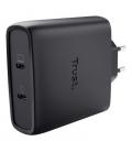Cargador de pared gan trust maxo 100w/ 2xusb tipo-c/incluye cable usb tipo-c/ 100w