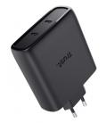 Cargador de pared gan trust maxo 100w/ 2xusb tipo-c/incluye cable usb tipo-c/ 100w