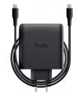 Cargador de pared gan trust maxo 100w/ 2xusb tipo-c/incluye cable usb tipo-c/ 100w