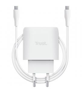 Cargador de pared gan trust maxo 45w compatible con apple/ 1xusb tipo-c/ incluye cable usb tipo-c/ 45w