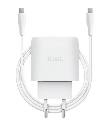 Cargador de pared gan trust maxo 45w compatible con apple/ 1xusb tipo-c/ incluye cable usb tipo-c/ 45w