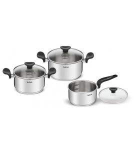 Batería de cocina tefal primary e308s674/ cazo ø16cm/ cacerola ø18cm/ cacerola ø20cm/ aluminio/ apta para inducción
