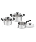 Batería de cocina tefal primary e308s674/ cazo ø16cm/ cacerola ø18cm/ cacerola ø20cm/ aluminio/ apta para inducción