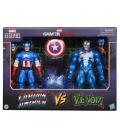 Pack 2 figuras hasbro marvel legends gamerverse captain america vs venom