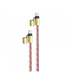 Intenso lanyard cable usb-c c 1,65 m neon mix