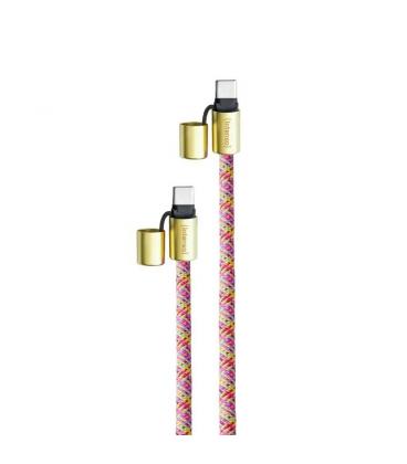 Intenso lanyard cable usb-c c 1,65 m neon mix