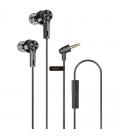Auriculares intrauditivos qubo eb-100/ con micrófono/ jack 3.5/ negros