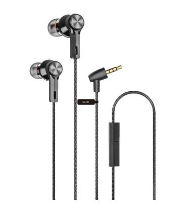 Auriculares intrauditivos qubo eb-100/ con micrófono/ jack 3.5/ grises