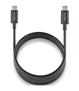 Cable usb 2.0 tipo-c ngs zyro 60w-1/ usb tipo-c macho - usb tipo-c macho/ hasta 60w/ 480mbps/ 1m/ negro