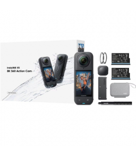 Cámara digital deportiva insta360 x5 essecial kit/ 8k/ ángulo de visión 360º/ negra