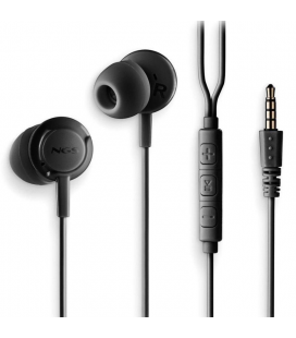 Auriculares intrauditivos ngs cross drift/ con micrófono/ jack 3.5/ negros