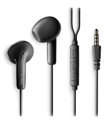 Auriculares intrauditivos ngs cross flip/ con micrófono/ jack 3.5/ negros