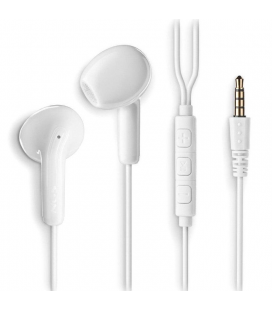 Auriculares intrauditivos ngs cross flip/ con micrófono/ jack 3.5/ blancos